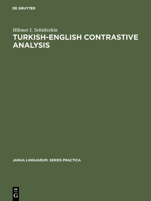 cover image of Turkish-English contrastive analysis